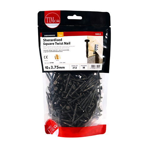 TIMCO Square Twist Nails Sherardised - 40 x 3.75 - Image