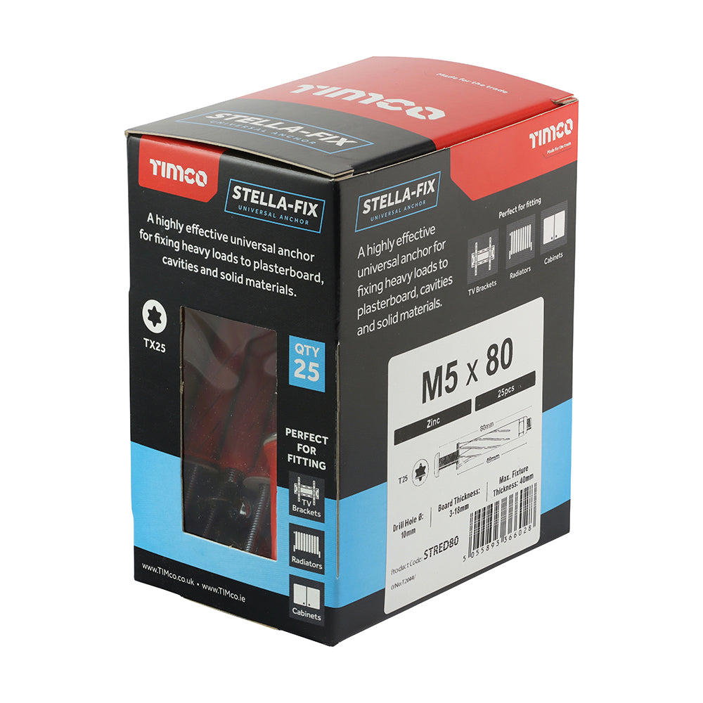 TIMCO Stella-Fix Universal Cavity & Wall Anchors - M5 x 80 - Image