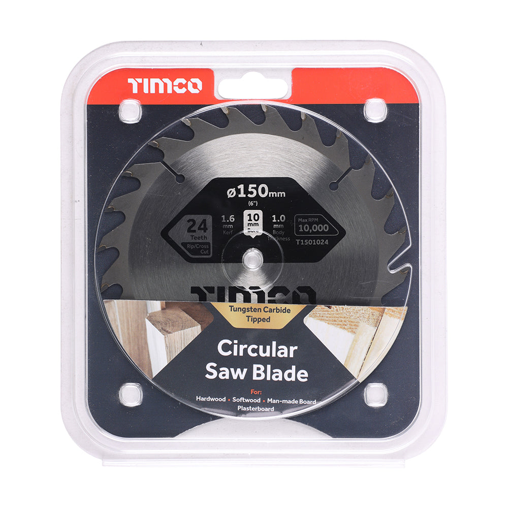 TIMCO Handheld Cordless Circular Saw Blade - 150 x 10 x 24T - Image
