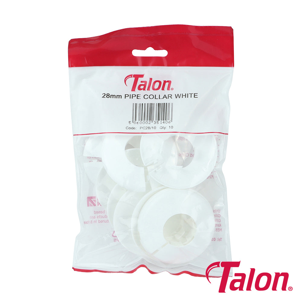 Talon Pipe Collar White - 28mm - Image
