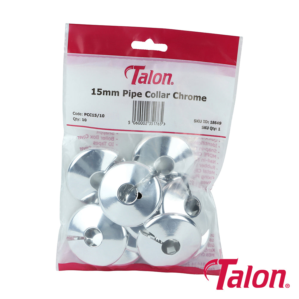 Talon Pipe Collar Chrome - 15mm - Image