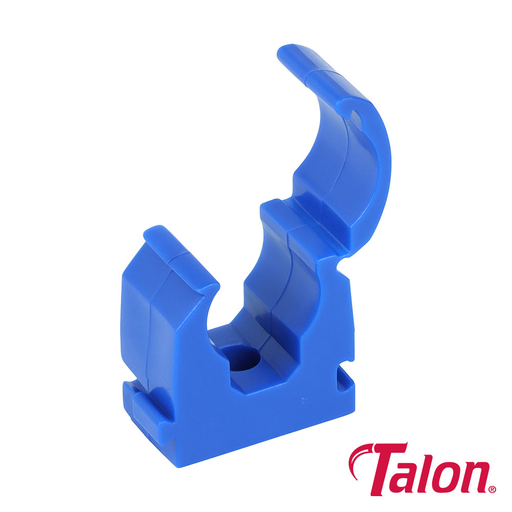 Single Hinged ID Pipe Clips Blue - 15mm - Image
