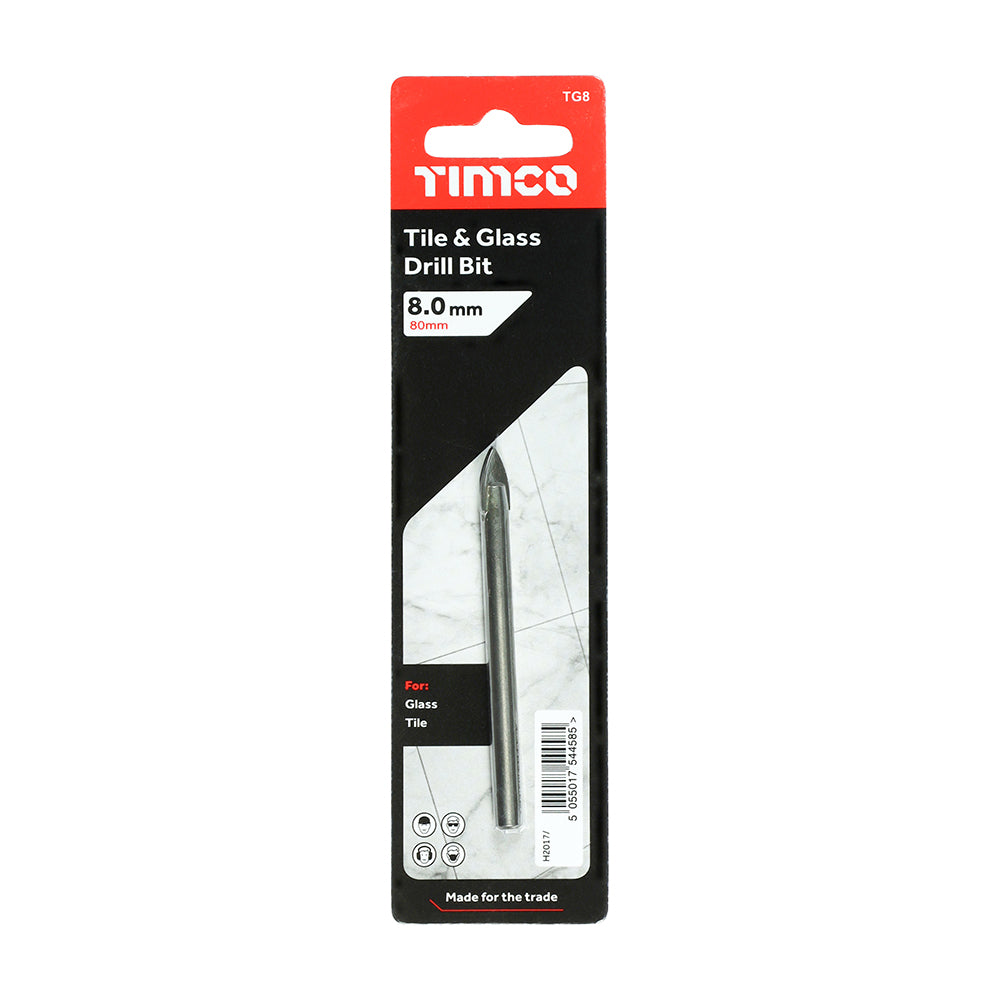 TIMCO TCT Tile & Glass Bits - 8.0mm - Image