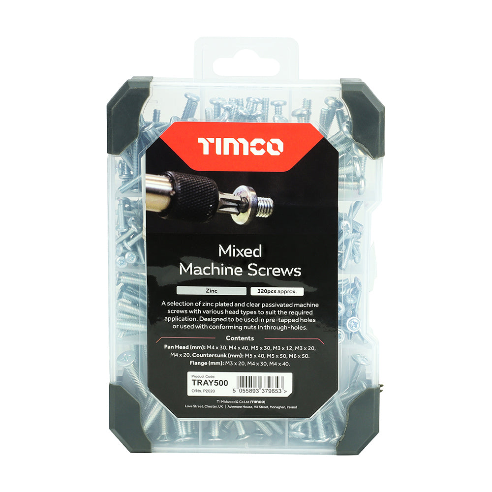 TIMCO Machine Silver Screws Mixed Tray - 320pcs - Image
