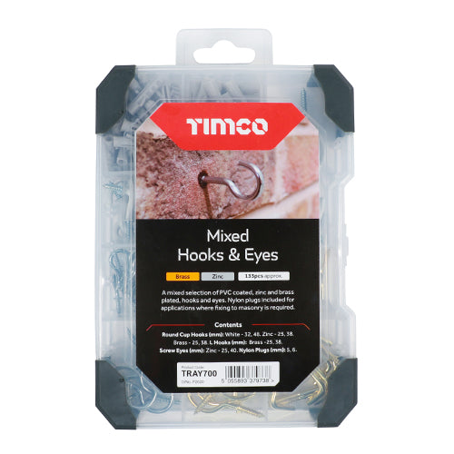 TIMCO Hooks & Eyes Mixed Tray
- 133pcs - Image