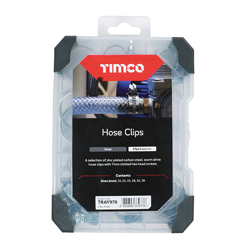 TIMCO Hose Clips Mixed Tray - 25pcs - Image