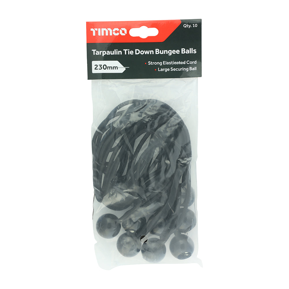 TIMCO Tarpaulin Bungee Cord Ball Elasticated Tarp Rope Ties Down Cord Bungees for banner, tarpaulins, pavilions, tents, tent bungee hooks, tarpaulin holder, and Flag Poles. - Image