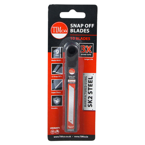 TIMCO Utility Knife Blade Snap Off - 80 x 9 x 0.6 - Image
