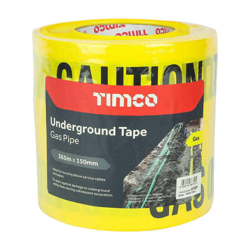 TIMCO Underground Tape Gas Pipe - 365m x 150mm - Image