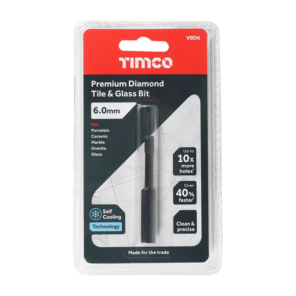 TIMCO Premium Diamond Tile & Glass Bit - 6.0mm - Image