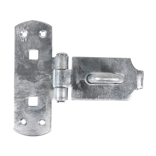 TIMCO Heavy Duty Vertical Pattern Hasp & Staple Bolt On Hot Dipped Galvanised - 6" - Image