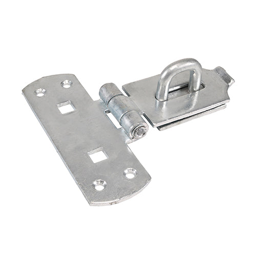 TIMCO Heavy Duty Vertical Pattern Hasp & Staple Bolt On Hot Dipped Galvanised - 6" - Image