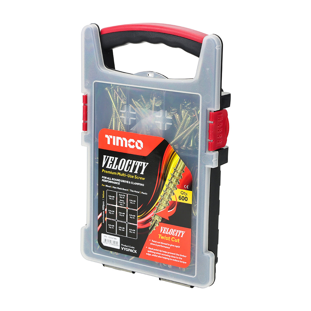 TIMCO Velocity Premium Multi-Use Screws Mixed Grab Pack - 600pcs - Image