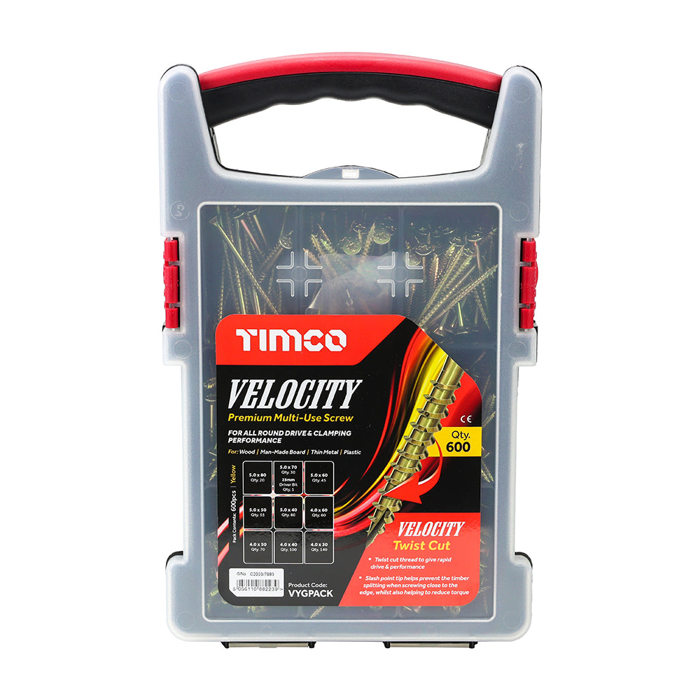 TIMCO Velocity Premium Multi-Use Screws Mixed Grab Pack - 600pcs - Image