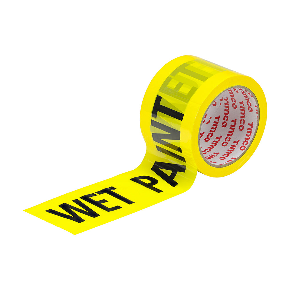 TIMCO Hazard warning caution yellow black wet paint tape - Image