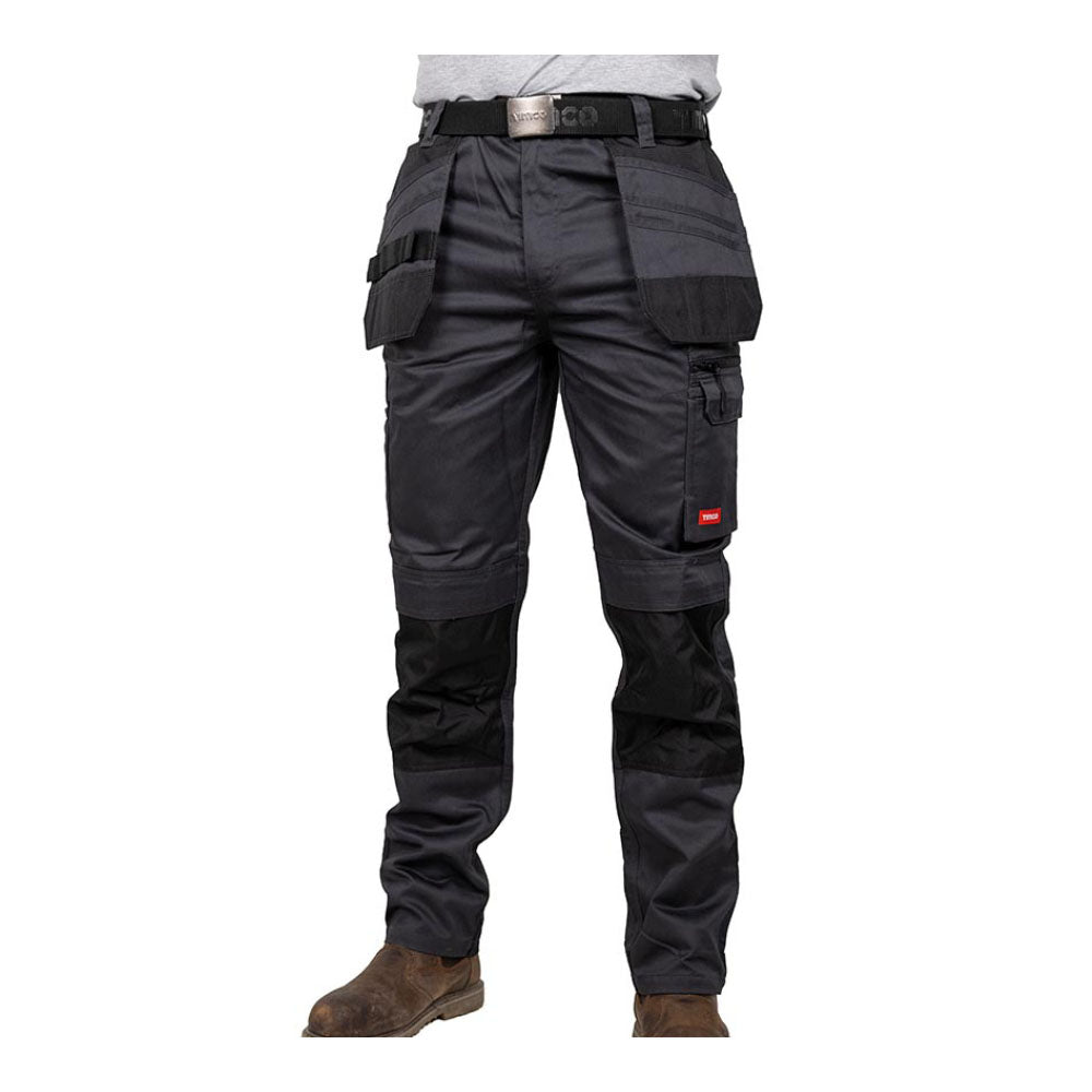 TIMCO Workman Trousers - Grey/Black - W30 L32 - Image