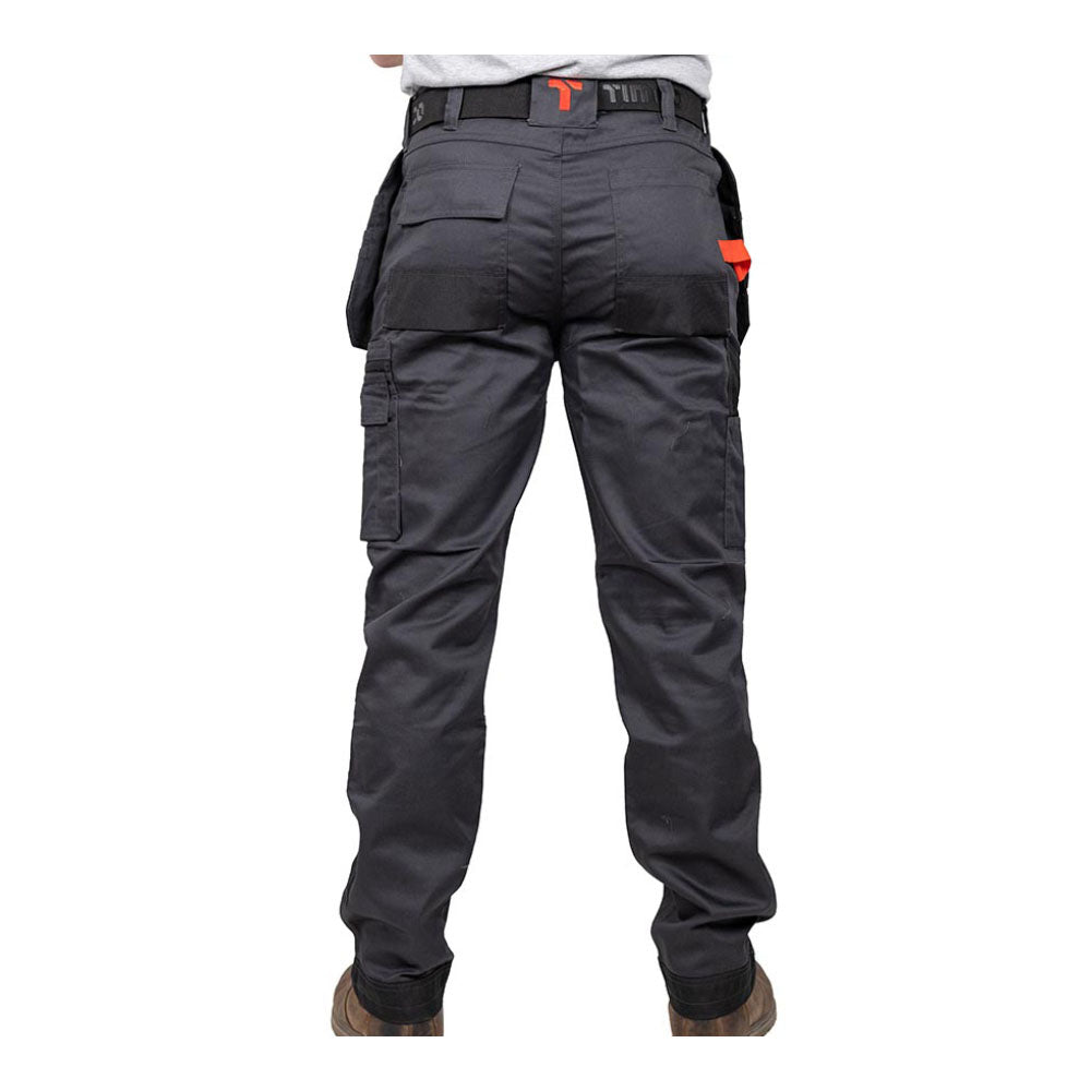 TIMCO Workman Trousers - Grey/Black - W34 L32 - Image