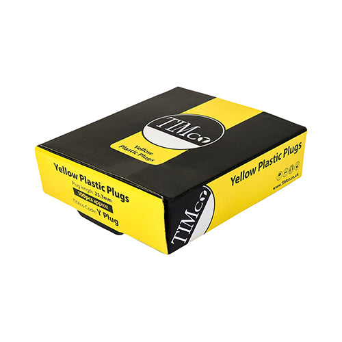 TIMCO Yellow Plastic Plugs - 25mm - Image
