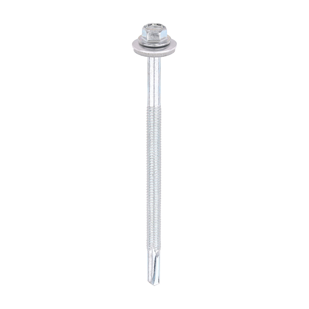 TIMCO Self-Drilling Heavy Section Silver Screws with EPDM Washer - 5.5 x 100 - Image