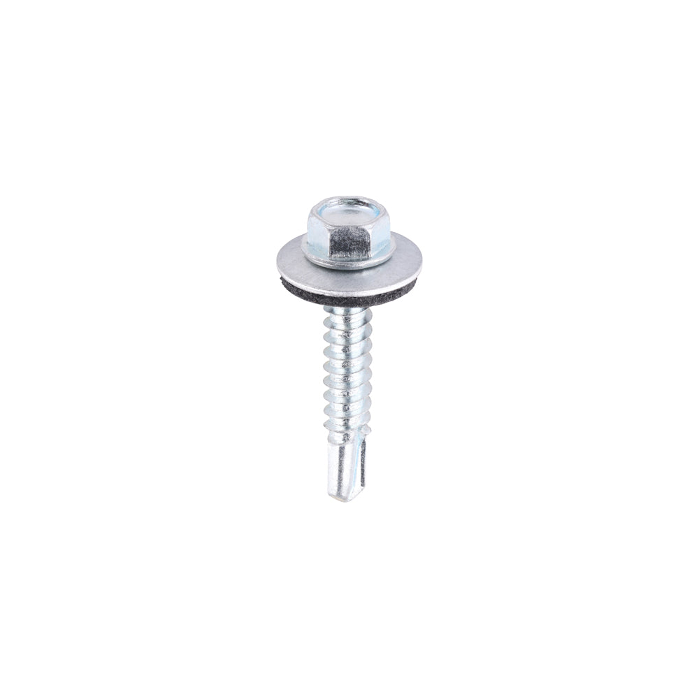 TIMCO Self-Drilling Light Section Silver Screws with EPDM Washer - 5.5 x 32 - Image