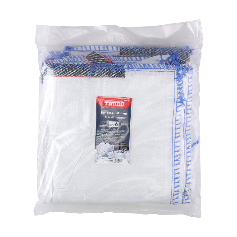TIMCO Builders Bulk Bags 1000 kg / 1 Tonne - 900 x 900 x 800mm - Image
