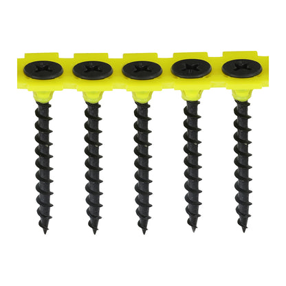 TIMCO Collated Drywall Coarse Thread Bugle Head Black Screws - 3.5 x 25 - Image