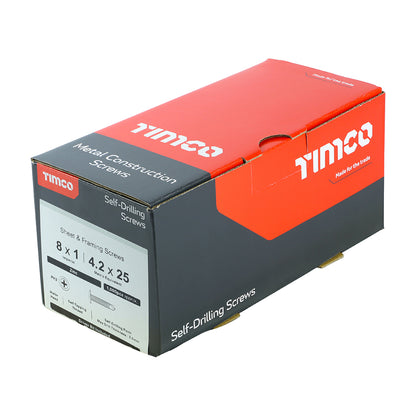 TIMCO Self-Drilling Wafer Head Silver Screws - 4.2 x 25 - Image