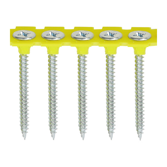 TIMCO Collated Drywall Fine Thread Bugle Head Silver Screws - 3.5 x 32 - Image