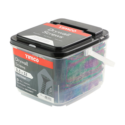 TIMCO Drywall Fine Thread Bugle Head Black Screws - 3.5 x 32 - Image