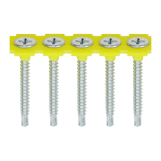 TIMCO Collated Drywall Self-Drilling Bugle Head Silver Screws - 3.5 x 35 - Image