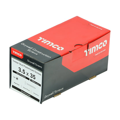 TIMCO Drywall Coarse Thread Bugle Head Grey Screws - 3.5 x 35 - Image