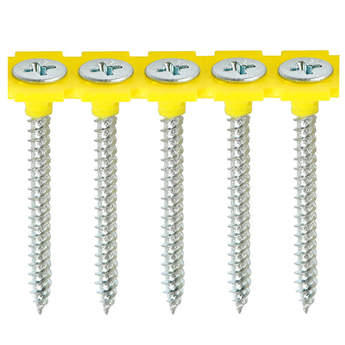 TIMCO Collated Drywall Fine Thread Bugle Head Silver Screws - 3.5 x 38 - Image