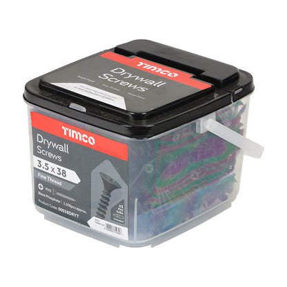 TIMCO Drywall Fine Thread Bugle Head Black Screws - 3.5 x 38 - Image