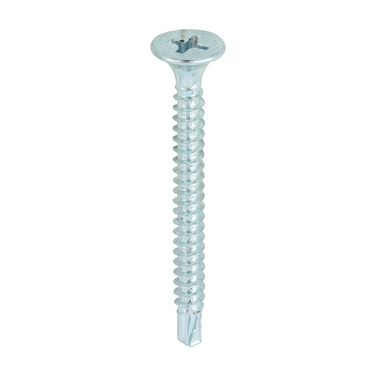 TIMCO Drywall Self-Drilling Bugle Head Silver Screws - 3.5 x 38 - Image