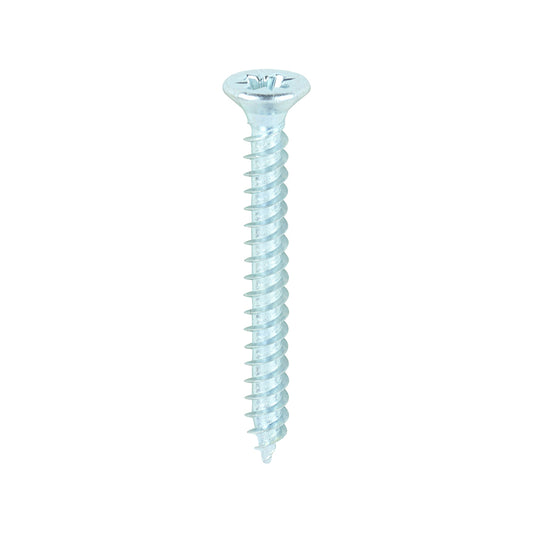 TIMCO Twin-Threaded Countersunk Silver Woodscrews - 4 x 1 - Image