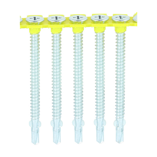 TIMCO Collated Self-Drilling Wing-Tip Steel to Timber Light Section Exterior Silver Screws  - 4.8 x 44 - Image