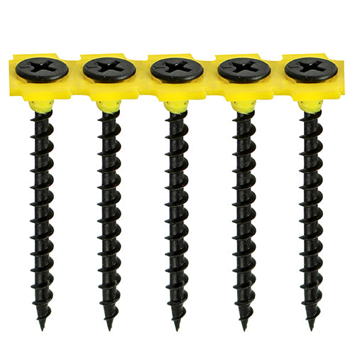 TIMCO Collated Drywall Coarse Thread Bugle Head Black Screws - 3.5 x 45 - Image