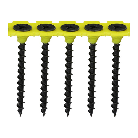 TIMCO Collated Drywall Coarse Thread Bugle Head Black Screws - 3.5 x 45 - Image