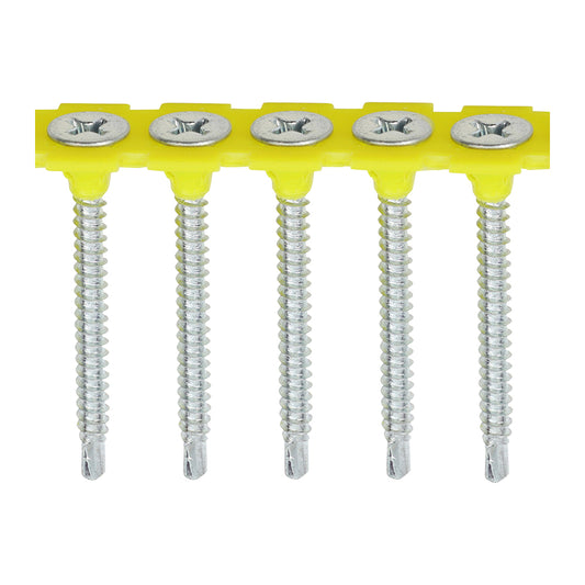 TIMCO Collated Drywall Self-Drilling Bugle Head Silver Screws - 3.5 x 45 - Image