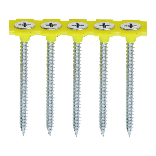 TIMCO Collated Drywall Fine Thread Bugle Head Silver Screws - 3.5 x 50 - Image