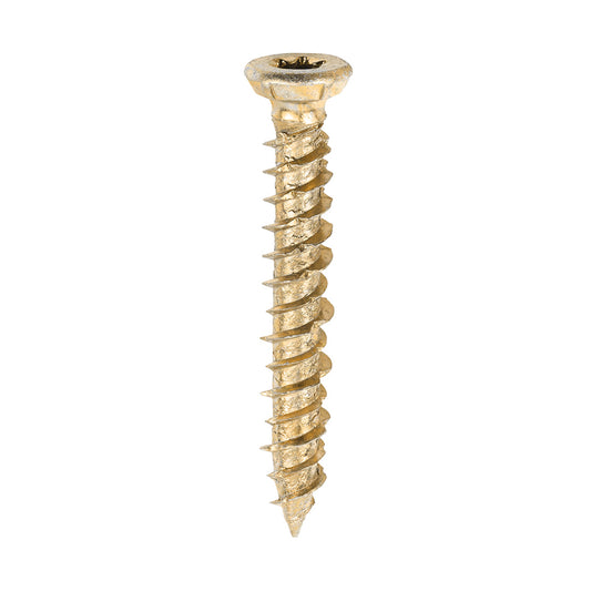 TIMCO Concrete Screws Flat Countersunk Gold - 7.5 x 50 - Image