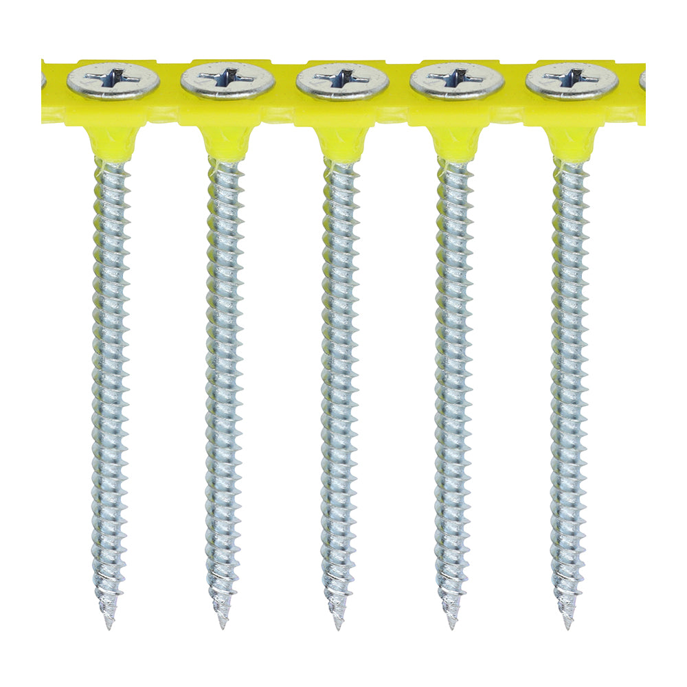 TIMCO Collated Drywall Fine Thread Bugle Head Silver Screws - 3.5 x 55 - Image
