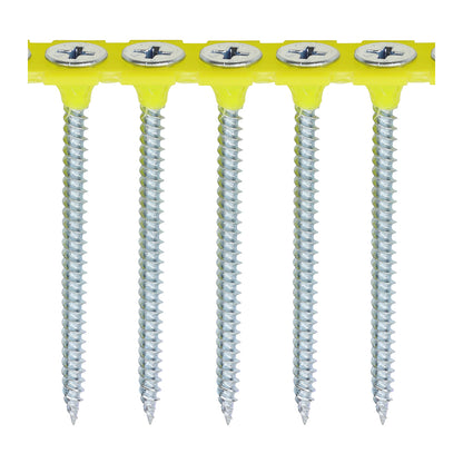TIMCO Collated Drywall Fine Thread Bugle Head Silver Screws - 3.5 x 55 - Image