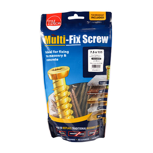 TIMCO Concrete Screws Flat Countersunk Gold - 7.5 x 70 - Image