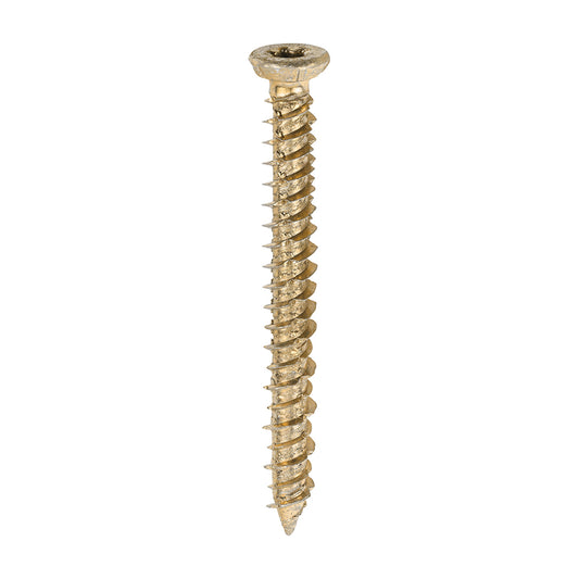 TIMCO Concrete Screws Flat Countersunk Gold - 7.5 x 70 - Image
