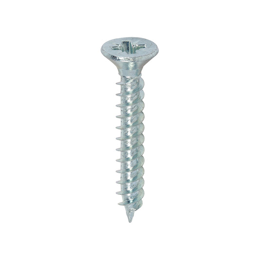 TIMCO Twin-Threaded Countersunk Silver Woodscrews - 7 x 1 - Image