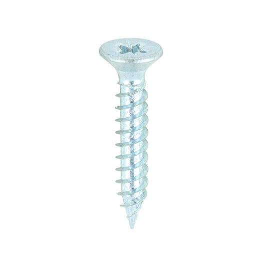 TIMCO Twin-Threaded Countersunk Silver Woodscrews - 8 x 1 - Image