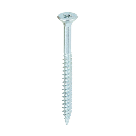 TIMCO Twin-Threaded Countersunk Silver Woodscrews - 8 x 2 - Image