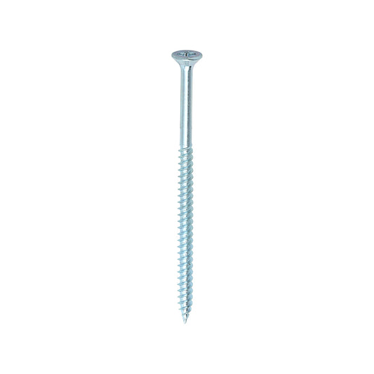 TIMCO Twin-Threaded Countersunk Silver Woodscrews - 8 x 3 - Image