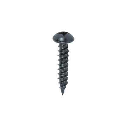 TIMCO Twin-Threaded Round Head Black Woodscrews - 10 x 1 - Image